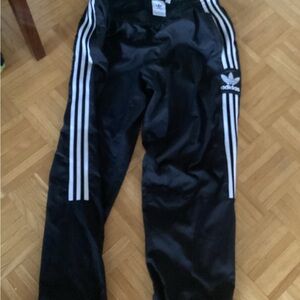 Adidas  Black Joggers with White Stripes